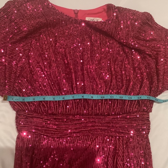 ELIZA J Women's Sequined Long-Sleeve Cocktail Dress, Size 4 - Picture 9 of 14
